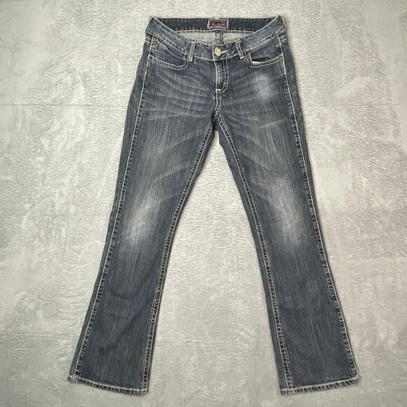 VTG Wranglers Woman’s Low Rise Bootcut Jean Size 30 Y2K Western Coastal Cowgirl - Picture 3 of 11